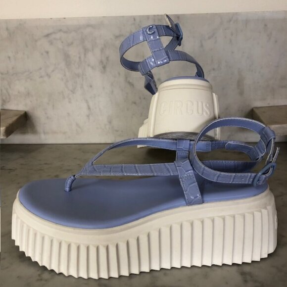 SAM EDELMAN Circus NY Elana Platform Sandal Periwinkle 9.5B - Picture 7 of 16